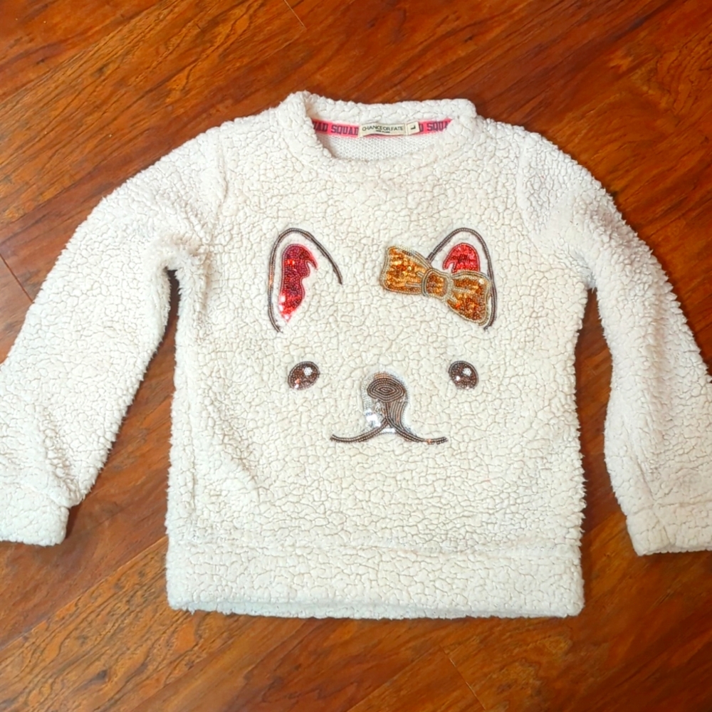 Fluffy sweater Girls sz 8